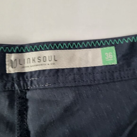 LINKSOUL Men's Hybrid Boardwalker Shorts Navy aztec print SZ 36 LS668 Swim Trunk - Picture 6 of 9